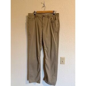 English Laundry Mens Khaki Tan 5-Pocket Stretch Chino Pants 34x32 Preppy Classic